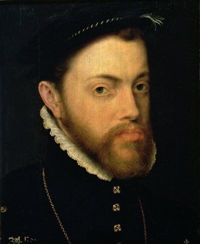 Portret van Filips II van Spanje door Anthonis van Dashorst Mor